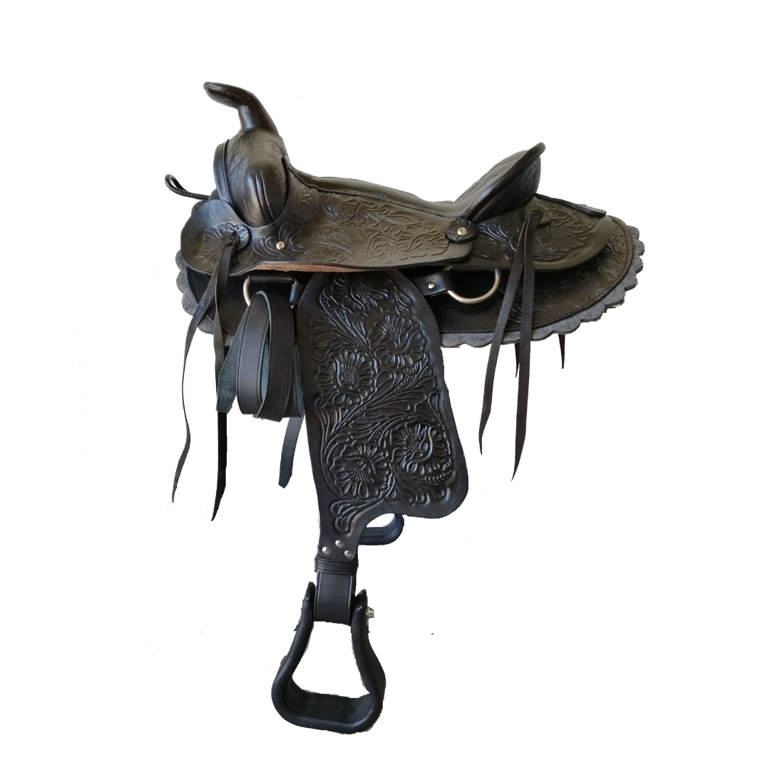 Saddle Black Embossed