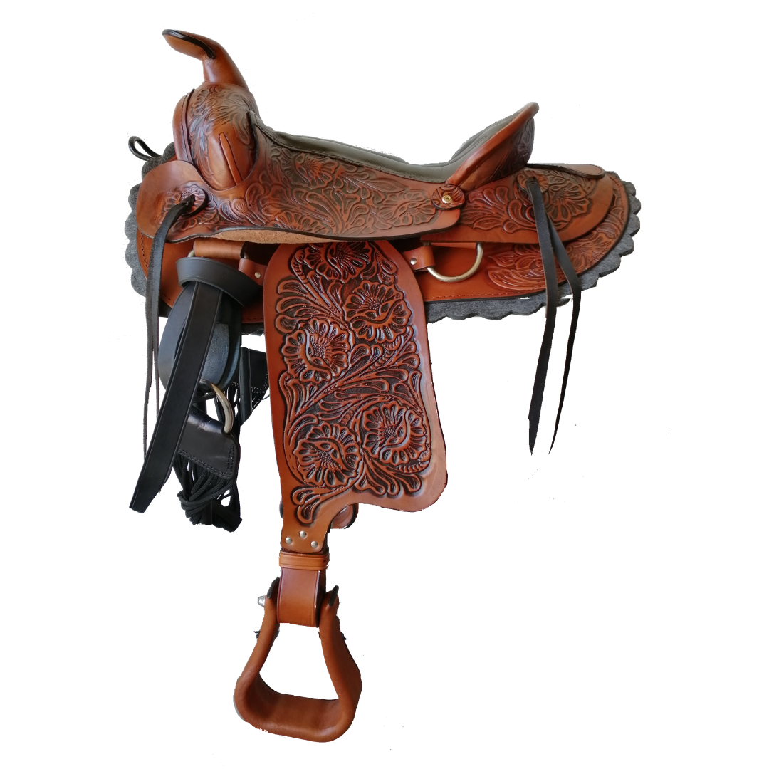 Saddle tan Embossed